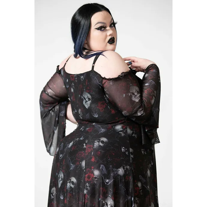 DAMESJURK KILLSTAR  MYSTIC MEADOW MESH MAXI  ZWART