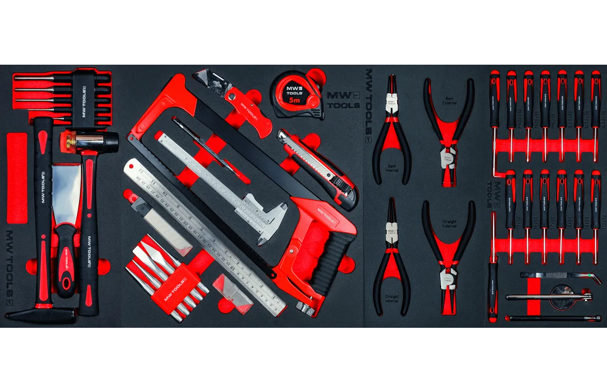GEVULDE BREDE, ROBUUSTE GEREEDSCHAPSWAGEN MET TOPKOFFER EV XL 567DELIG MW TOOLS