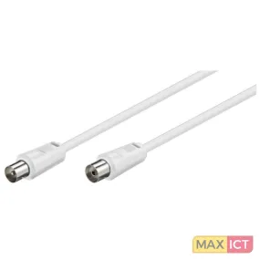 Goobay 27004 coax-kabel 5 m Wit