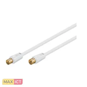 Goobay 67283 coax-kabel 2,5 m Coaxiaal Wit
