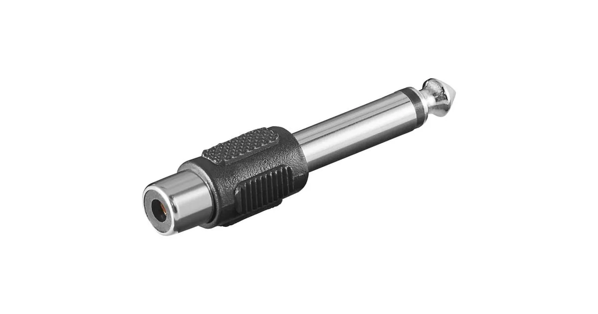 goobay audio male 6,35 mm naar RCA female adapter
