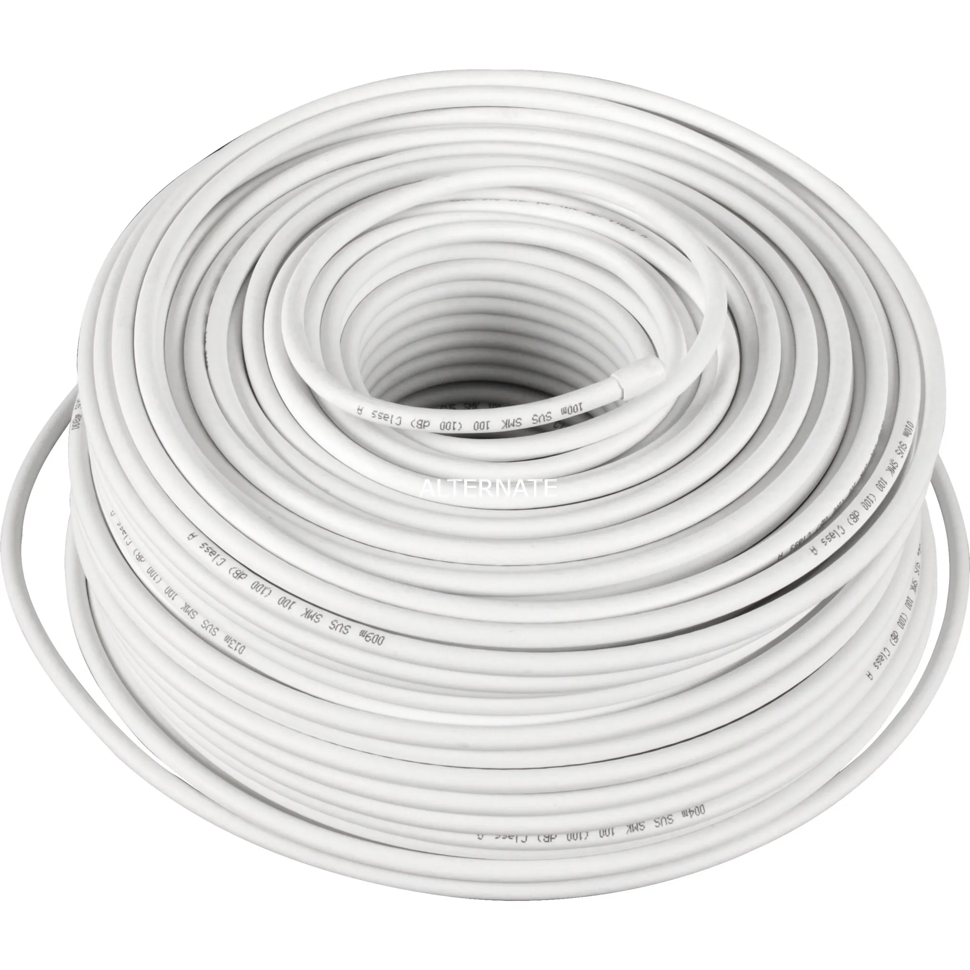 goobay Koaxial Ring kabel (Wit, 100 meter)
