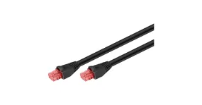 goobay Patchkabel Cat.6 U/UTP, Outdoor (Zwart, 30 meter)