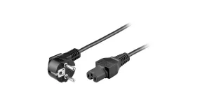 goobay Stroomkabel C15 met warmteplug (Zwart, 2 meter)
