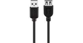 goobay USB2++ verlengkabel (Zwart, 5 meter)