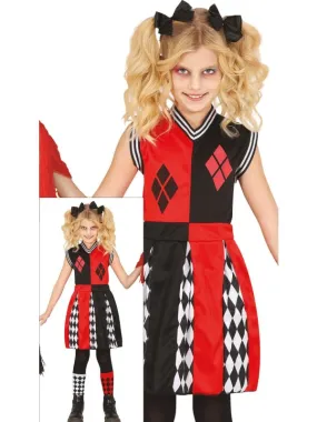 Harley Quinn cheerleader jurk halloween meisjes