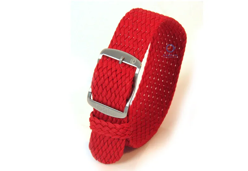 Horlogeband 20mm nylon donkerrood