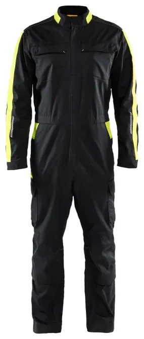 INDUSTRIE OVERALL STRETCH 6144/1832/9933 - ZWART/HIGH VIS GEEL - C52