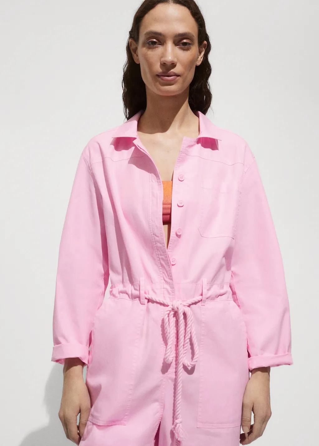 Lange jumpsuit met koord