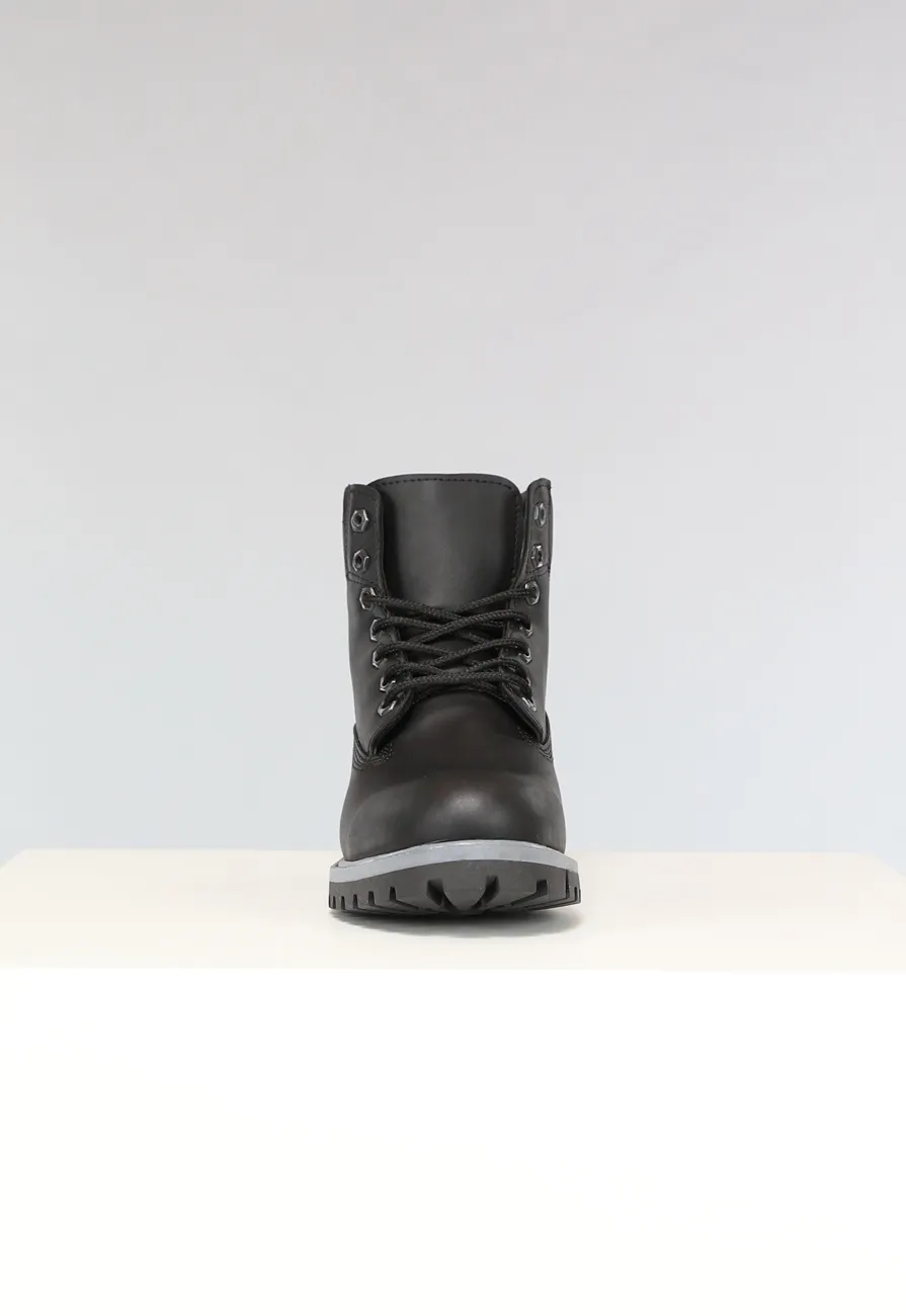 NEW2302 Grove Zwarte Lederlook Heren Boots