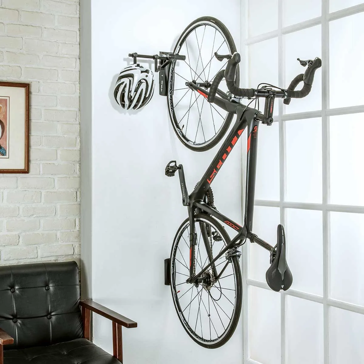 ONEUP FIETSHOUDER MUURBEVESTIGING  ZWART