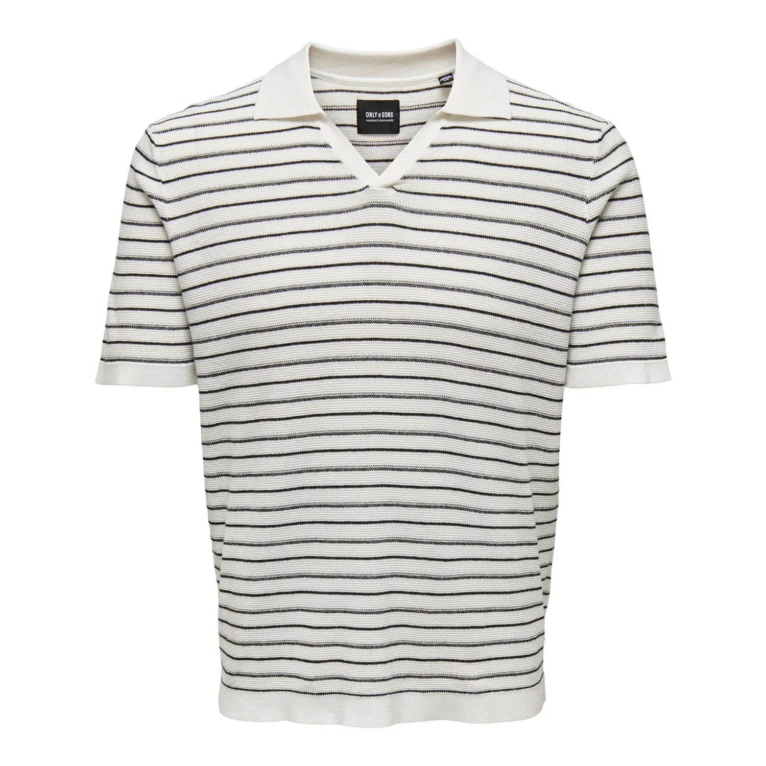 Only & Sons Wing Life Stripe Resort Polo Knit