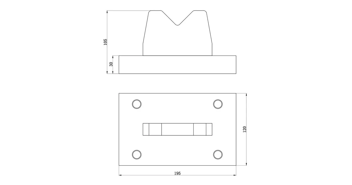 PERSBLOK VBLOK 20 T 195 X 120 X 105MM PERSEN MW TOOLS