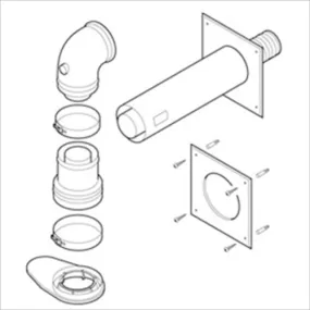 Remeha geveldoorvoer 100/150 mm incl.adapt
