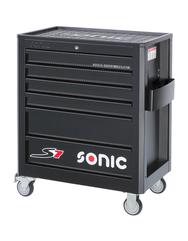 SONIC GEVULDE GEREEDSCHAPSWAGEN 206DLG. 6 LADEN ZWART S7