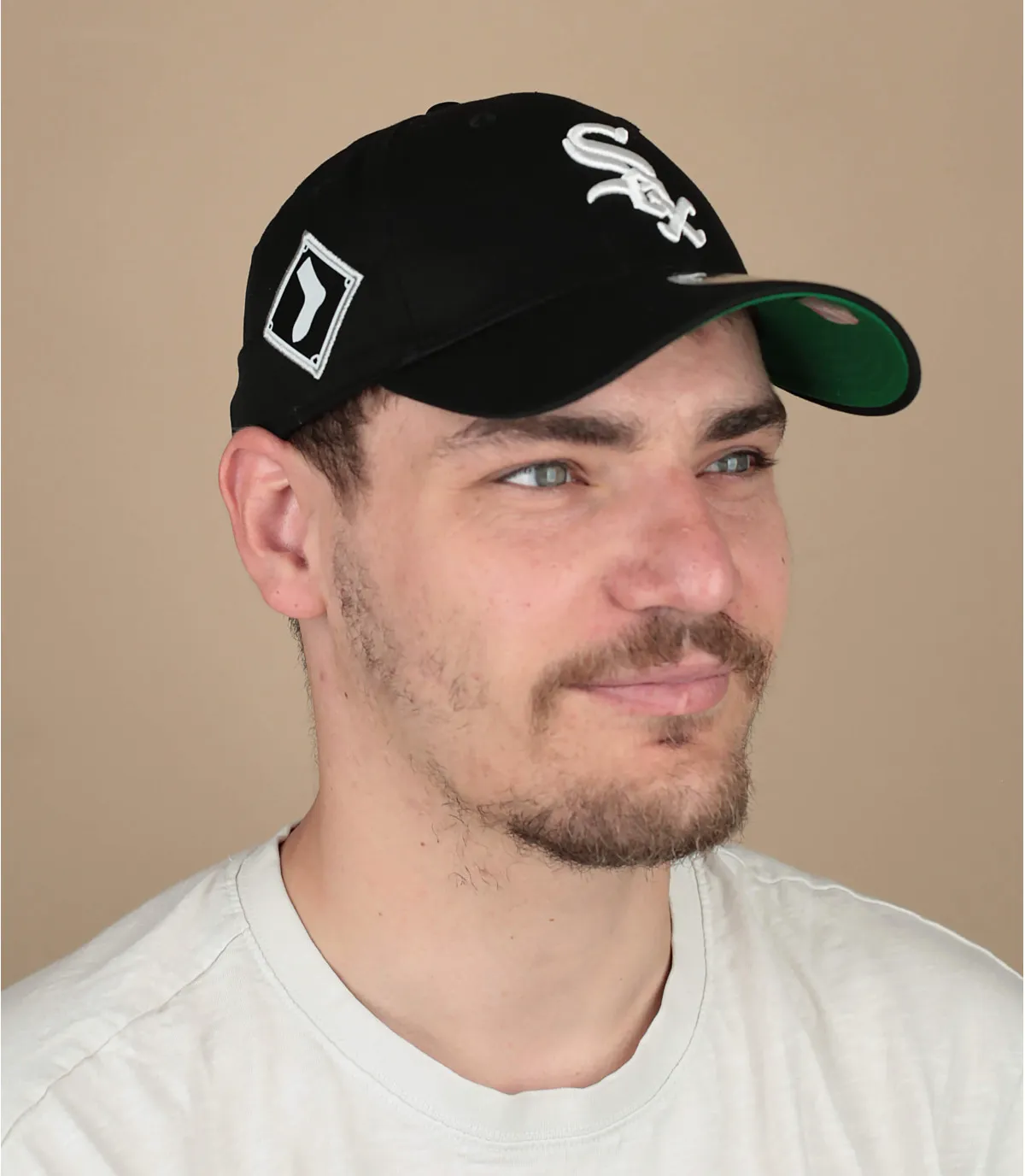 SOX BASEBALL CAP ZWARTWIT TEAM SIDE PATCH CAP 9FORTY SOX