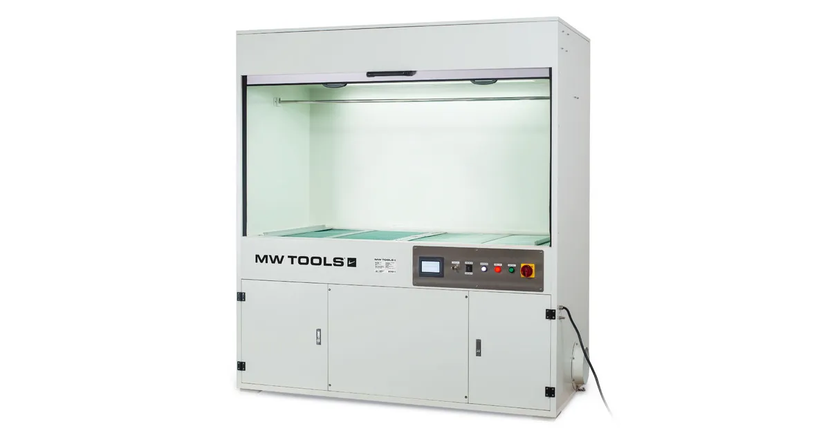 Spuitcabine / lakdroger met afzuigingen en geïntegreerde lakdroger 230V  MW Tools
