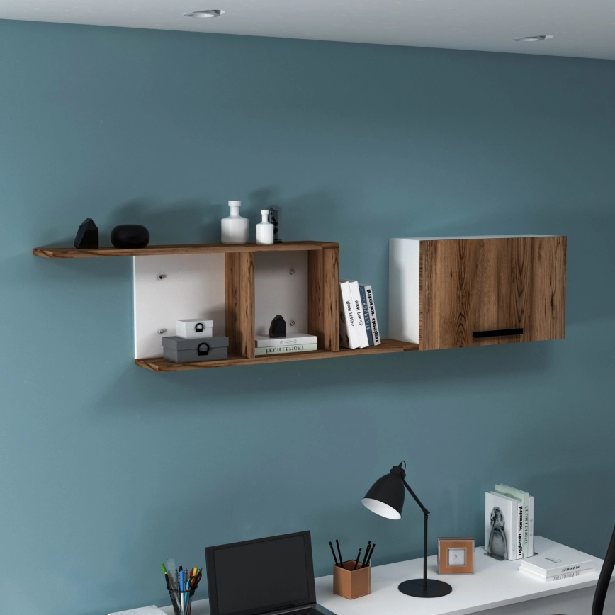 Wandplank NEWRA 35x150 cm bruin