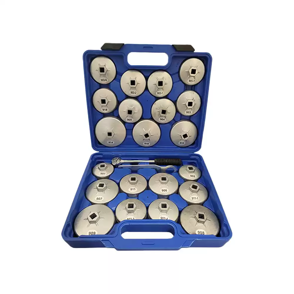 WT-61923 WEBER TOOLS Oliefilterdoppen set aluminium 23-delig
