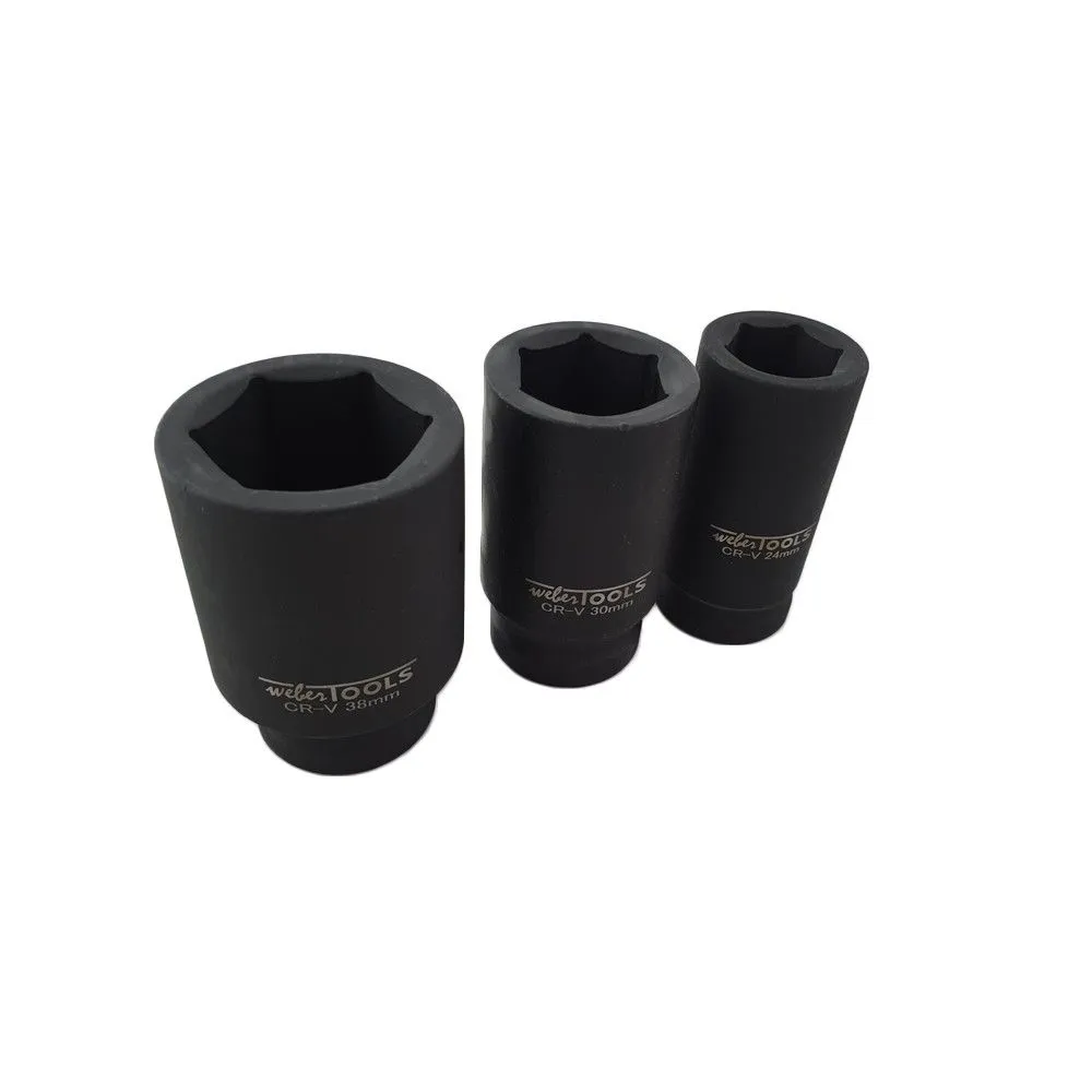 WT8760 WEBER TOOLS 3/4'' KRACHTDOPPEN SET 12 DELIG (6KANT)