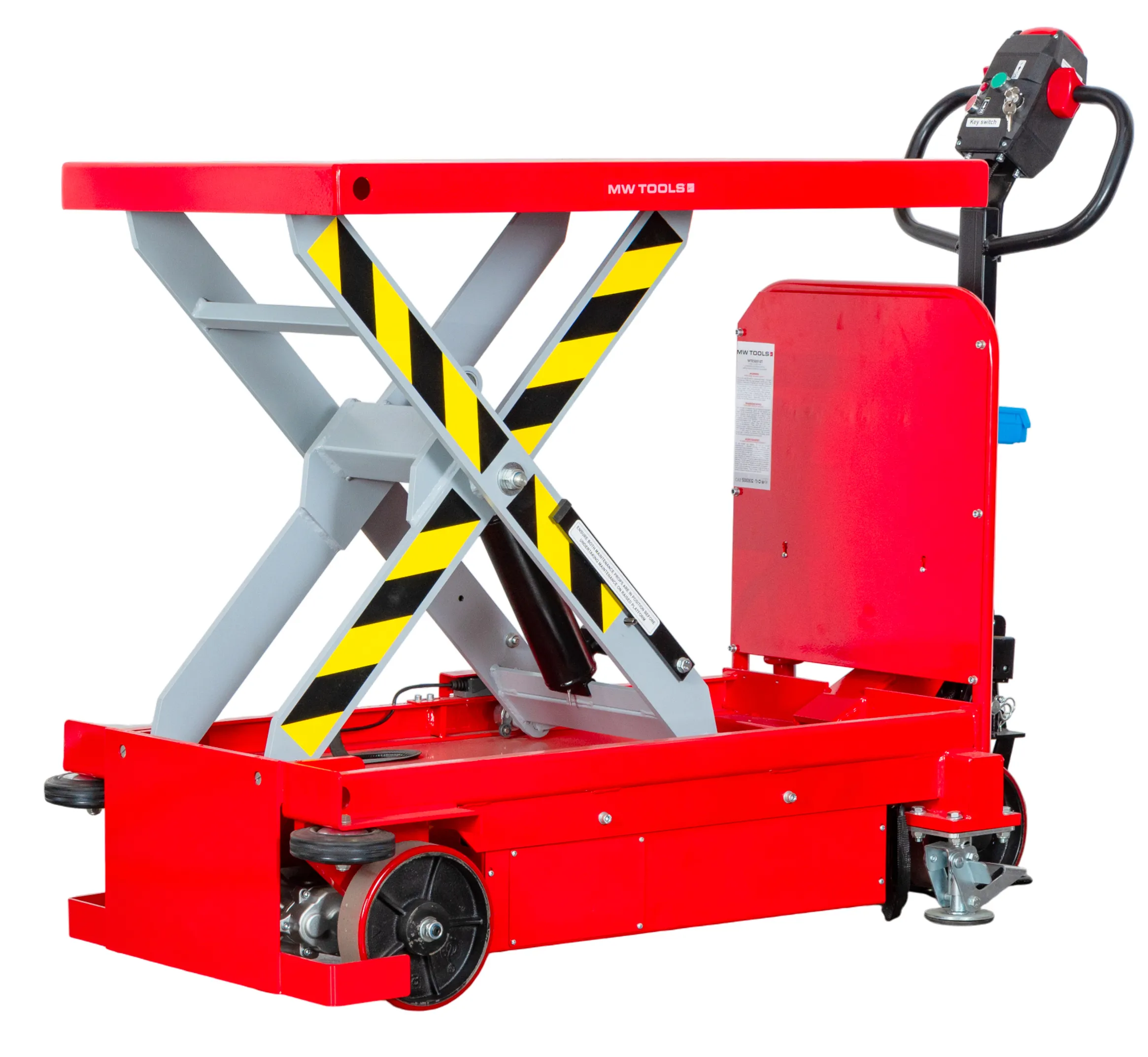 Zelfrijdende elektrische heftafel 500 kg H 1000 mm 1020 x 610 mm MW Tools